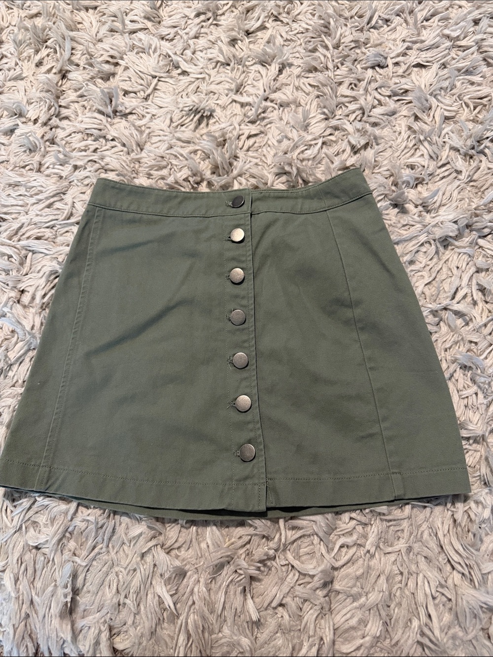 Forever 21 Button-Front Olive Green skirt